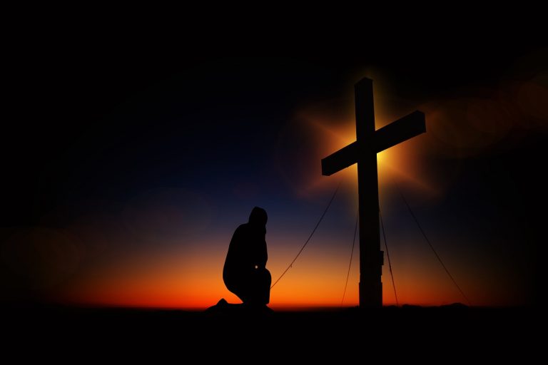 cross sunset humility devotion 1448946