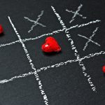 tic tac toe heart game chalk love 1777859