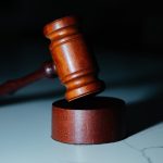 a wooden gaven sitting on top of a white counter